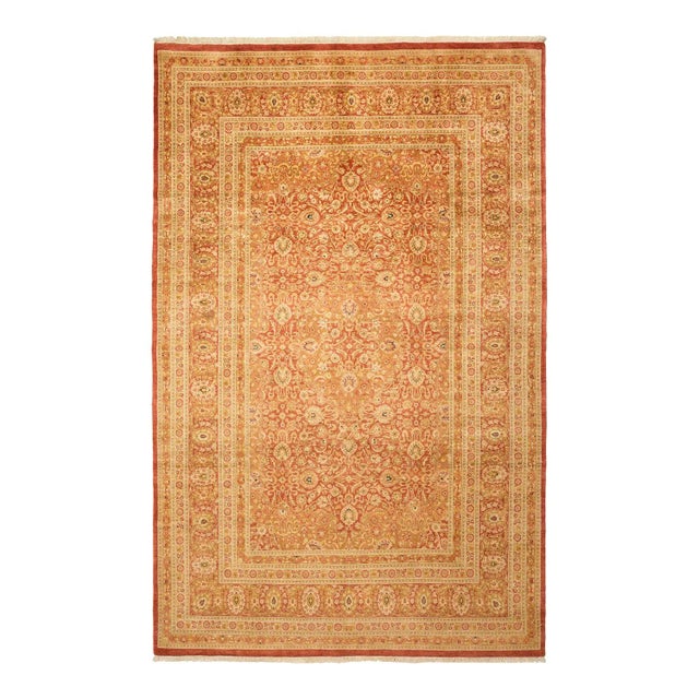 Mogul Collection Hand-Knotted Area Rug - Orange Collection 6' 2" X 9' 7" For Sale - Image 10 of 10