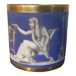 Antique 1810 French Empire Paris Porcelain Coffee Can