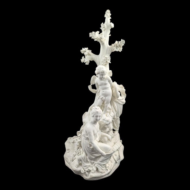 Ceramic Biscuit Porcelain Group of the Three Graces & Cupid from Derby, 1770s-1780s For Sale - Image 7 of 16
