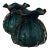 Undulating Cerulean Blue Art Glass Vessels – A Pair For Sale