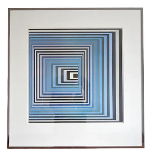 Victor Vasarely, Art Print Shorewood New York, 1970s, Lithograph, Framed