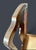 1960s Vintage Queen Anne Mahogany Side Chair, Brass Studs Beige Fabric For Sale - Image 11 of 11