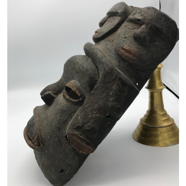 Early 20th Century Antique Nigerian Ceremonial Ancestor Mask For Sale - Image 5 of 8