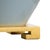 Sky blue glaze on ceramic, antique gold leaf mounting 29h x 5.5w x 5.5d Shade Dimensions: top(15) bottom(17) side(11)