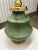 Mid 20th Century Large Size Frederick Cooper Crackle Glazed Porcelain Ginger Jar Table Lamp and Frederick Cooper Barrel Shade - a Pair For Sale - Image 5 of 13