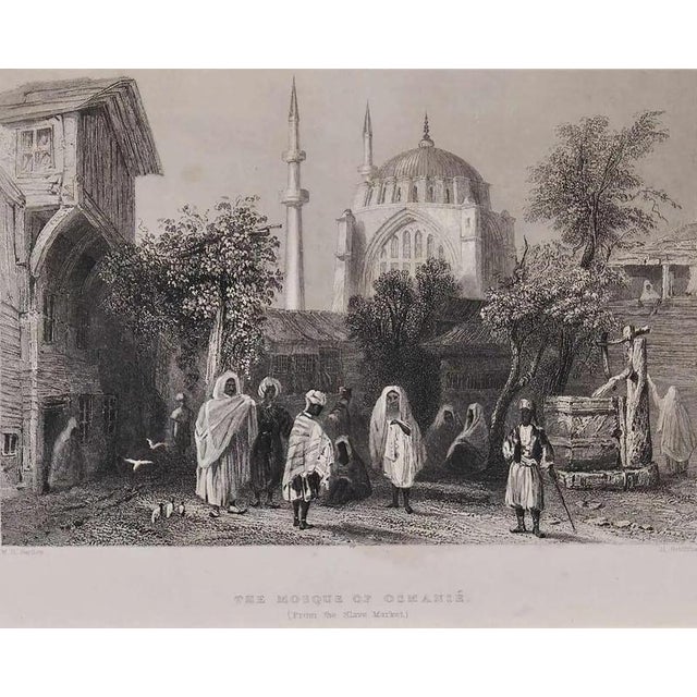 Unknown Artist, Middle Eastern Motifs, Engravings, Framed, Set of 3 For Sale - Image 9 of 10