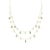 18k Solid Gold Emerald & Diamond Double Layered Charm Necklace for Women For Sale - Image 9 of 16