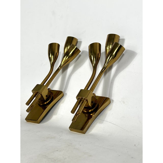 Mid-Century Modern Italian Brass Sconces from Lumi Milano, 1960s, Set of 2 For Sale - Image 13 of 14