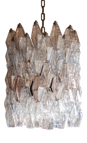 Model Poliedri Chandelier by Carlo Scarpa for Venini, 1955