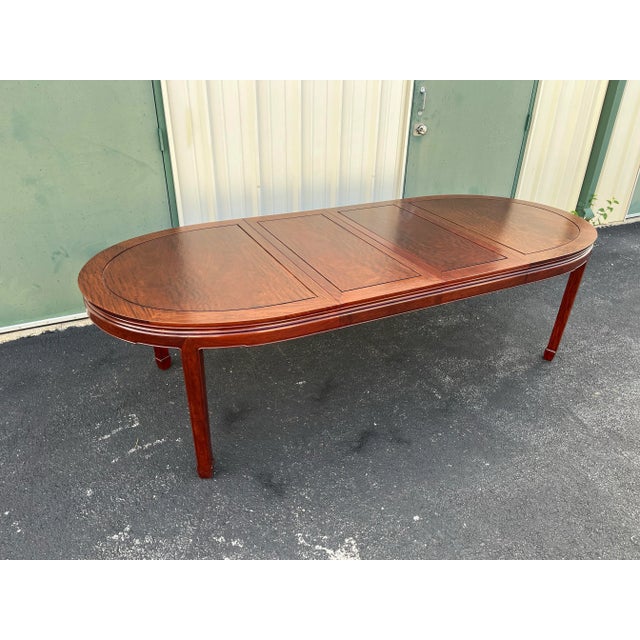 Mid 20th Century Asian Style Solid Rosewood Extension Dining Table For Sale - Image 5 of 12