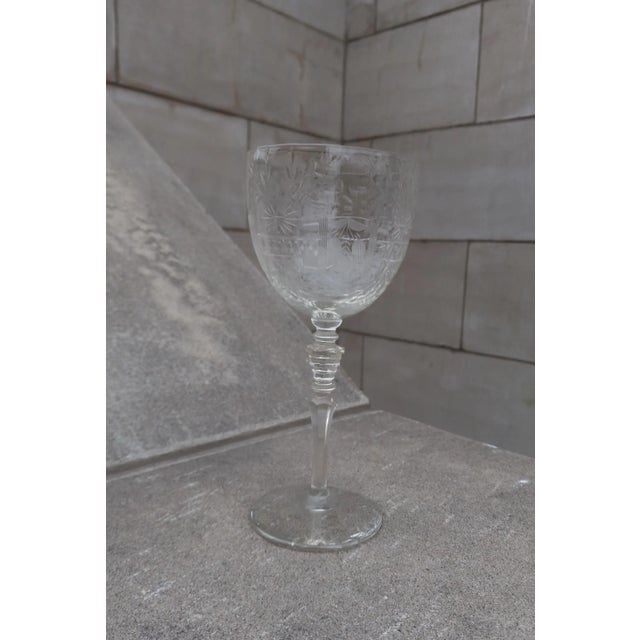 1930s Rock Sharpe Crystal Countess Water Glasses- Set of 7 For Sale - Image 4 of 11