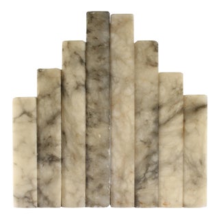 Vintage Italian Alabaster Stone Book Bookends For Sale