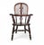 Wide arm arch back antique Windsor chair / Ash Elm rustic farmhouse Yorkshire Windsor chair / 19th century