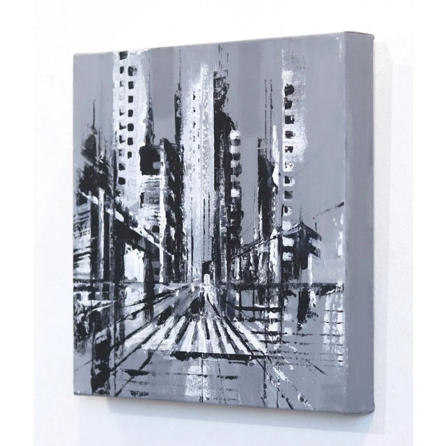 ''Nc 05'' Black and White City Painting by Ivana Milosevic For Sale In Los Angeles - Image 6 of 8