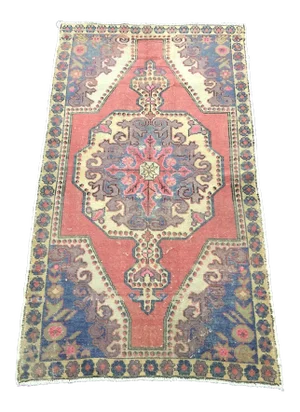 Vintage Bohemian Turkish Anatolian Multicolor Rug