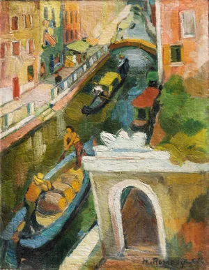 'Venetian Backwater' by Harriet Rosander, Woman Artist