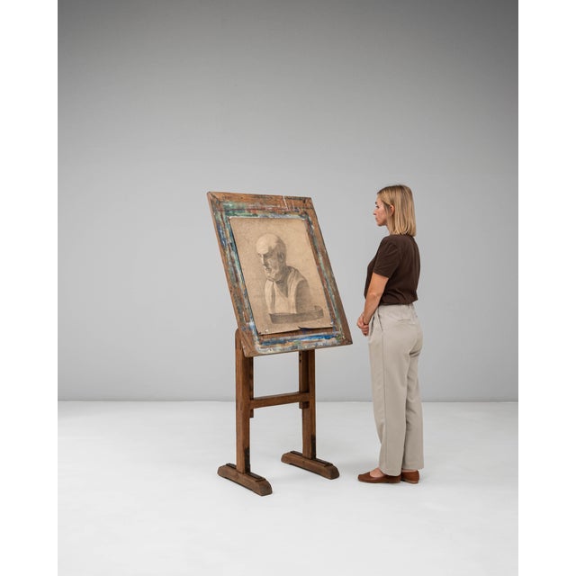 Mid 20th Century 20th Century French Wooden Artist's Easel with Adjustable Tilt For Sale - Image 5 of 18