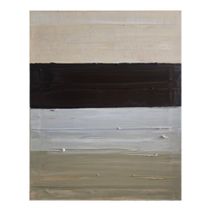 24" X 29" - Abstract Minimalist Landscape Oil Painting by Diane Grant / Neutral Color Palette / Color Field / Seascape