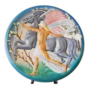 "Pegasus," Art Deco Rondel by Brunetti