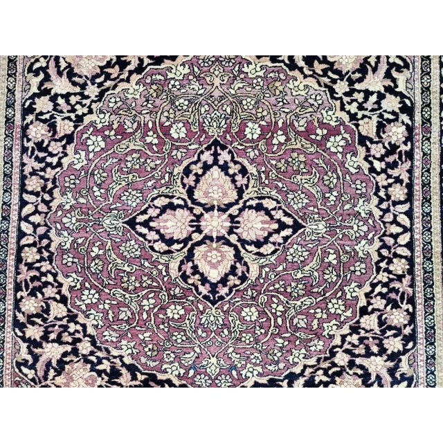 Burgundy 1900s Handmade Antique Persian Isfahan Rug 4.5' X 7' For Sale - Image 8 of 12