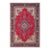 Vintage Shabby Chic Tabriz Red/Blue Wool Rug - 6'9'' X 9'5'' For Sale