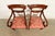 Mid 20th Century Baker Furniture Style English Regency Carved Mahogany Armchairs, Pair For Sale - Image 5 of 14