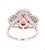 4.97 Carat Pink Tourmaline Diamond 14 Karat White Gold Ring, Size 7 For Sale - Image 4 of 8