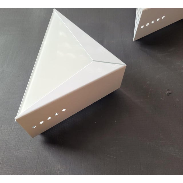 White Palm Wall Lights in White Glass and Metal from Stilnovo, 1960s, Set of 2 For Sale - Image 8 of 15