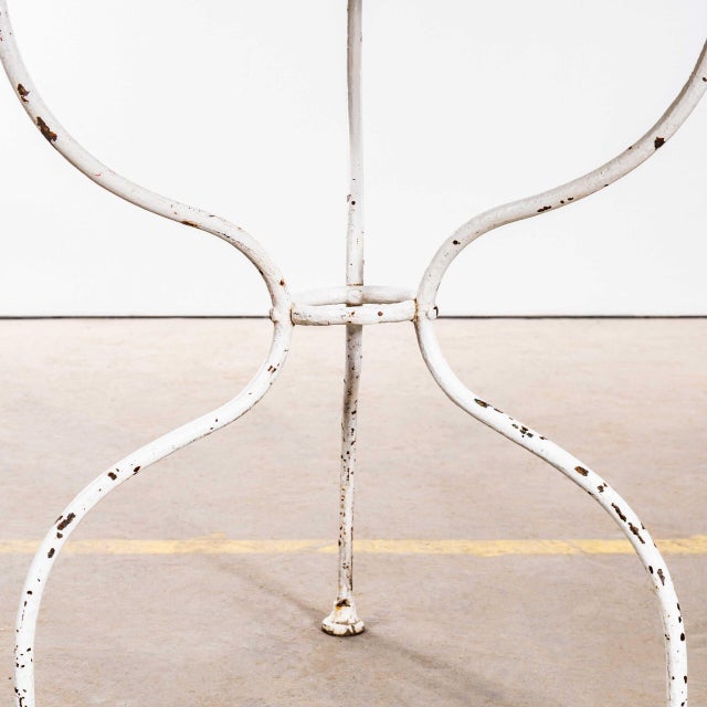 Metal Small French White Metal Gueridon Table, 1950s For Sale - Image 7 of 8