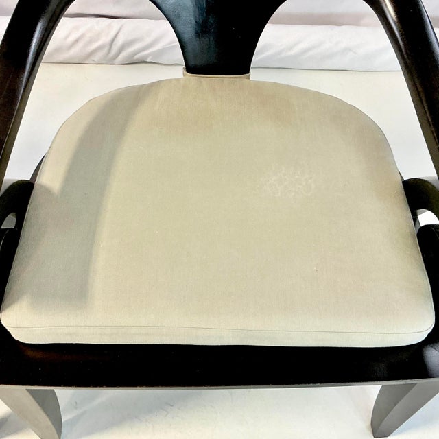 1980s Vintage Chinoiserie Asian Modern Curled Arms Spoon Side Chairs - A Pair, After Stanley Jay Friedman For Sale - Image 11 of 18