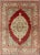 Textile Antique Oushak Rug With Floral Medallion in Light Green, Ivory, Taupe & Red For Sale - Image 7 of 7