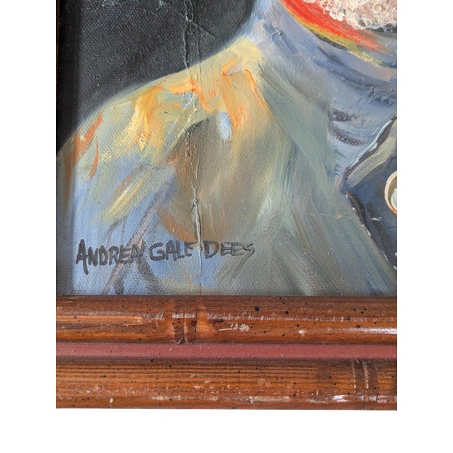 Mid 20th Century Vintage Fisherman Oil Painting Framed For Sale - Image 5 of 8