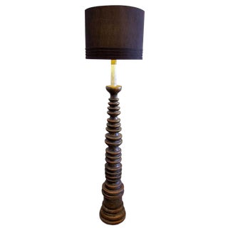 Gilded Vintage Floor Lamp For Sale
