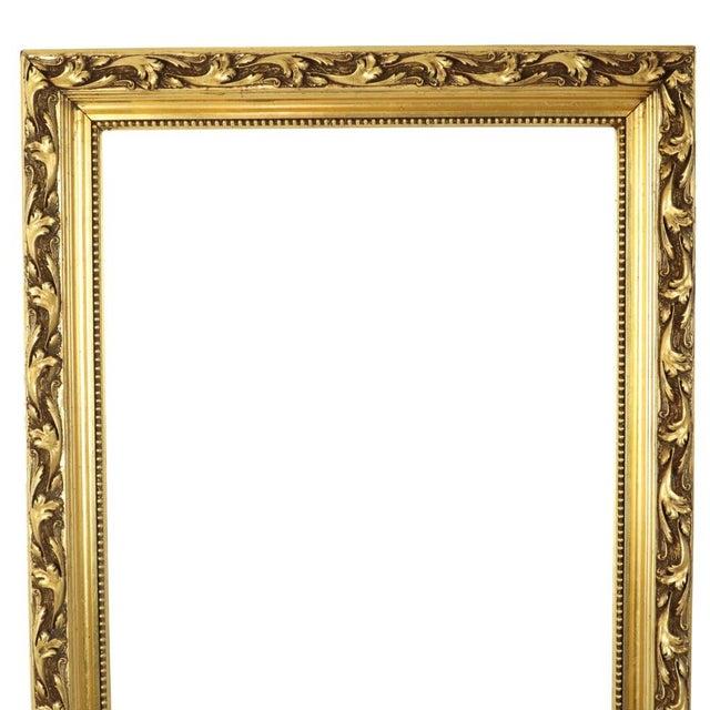 Rococo Antique Baroque Style Gold Leaf Gilded Pine Frame For Sale - Image 3 of 18