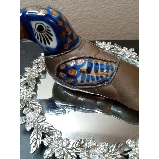 1970s 1970s Gorgeous Signed Sergio Bustamante Brass & Tonala Ceramic Toucan Figurine For Sale - Image 5 of 7