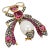 Antique Ruby Pearl Diamond 18k Insect Brooch Pendant For Sale