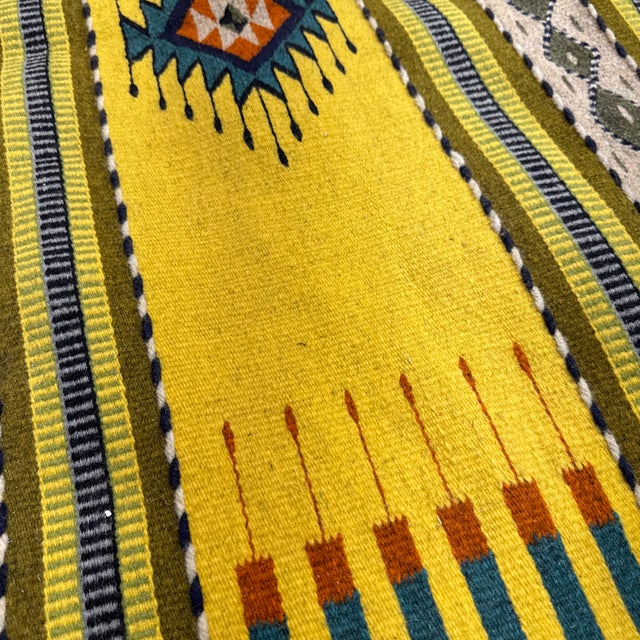 4ft 2in × 7ft 6in Zapotec Style Geometric Area Rug For Sale - Image 12 of 12