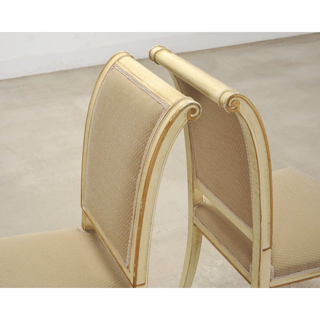 Set of Eight French Louis XVI Style Painted Dining Chairs For Sale - Image 10 of 18