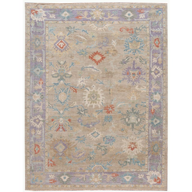 21st Century Modern Sultanabad Wool Rug For Sale - Image 11 of 11