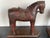 Burgundy Pair of Early 20th Century Wood Horses For Sale - Image 8 of 13