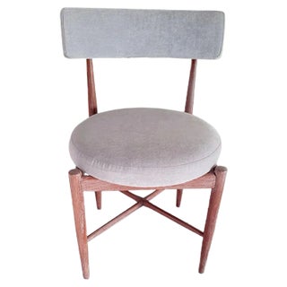 Teak and Velvet Desk Chair by Ib Kofod Larsen for G-Plan, 1960s For Sale