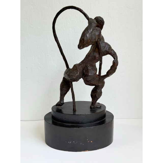 Mid 20th C. Studio Bronze Brutalist Figural Sculpture For Sale - Image 10 of 12