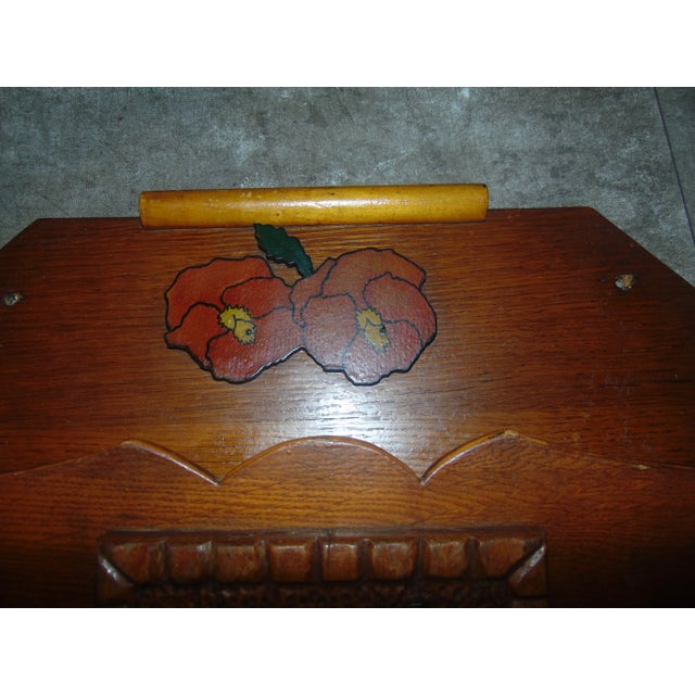 Vintage Wooden Magazine Rack, 1950s For Sale - Image 4 of 8