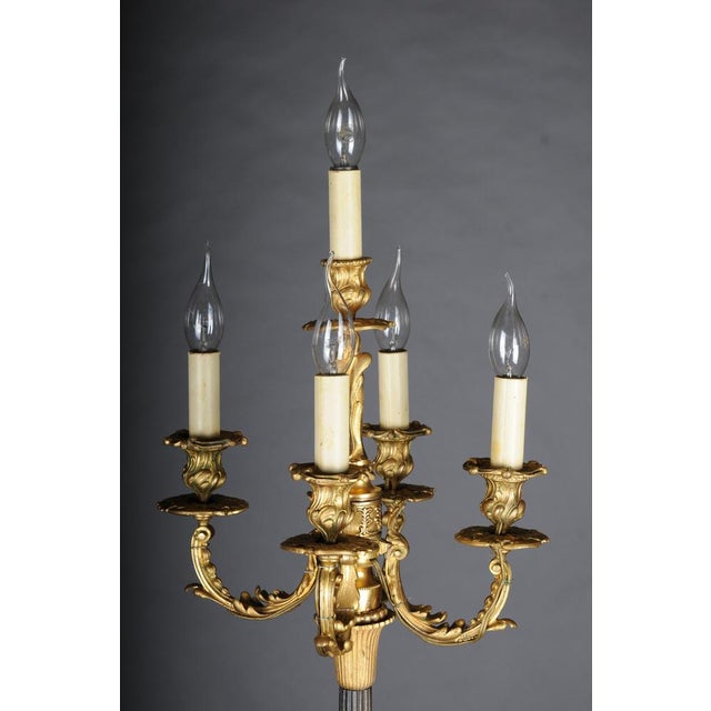 Louis XV Napoleon III Salon Floor Lamp, Paris, France, 1880s For Sale - Image 6 of 18