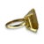 Modern Radiant Citrine & Diamond in 10k Yellow Gold Ring Size 6 For Sale - Image 3 of 4