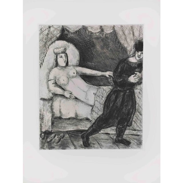 Marc Chagall, Potifar's Wife, Etching, 1956 For Sale