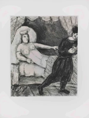 Marc Chagall, Potifar's Wife, Etching, 1956