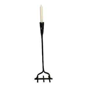 19th C Branding Iron Candlestick