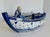 Vintage Japanese Porcelain Kutani Ware Figural Boat Ikebana Vessel Cachepot For Sale In Los Angeles - Image 6 of 12