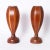 Burnt Umber Pair of Mid-Century Glass Lined Wood Vases For Sale - Image 8 of 8